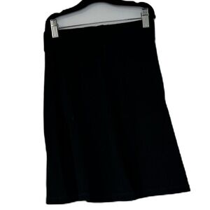 Prati Woman's sz M black midi aline skirt casual fun business work classic cozy